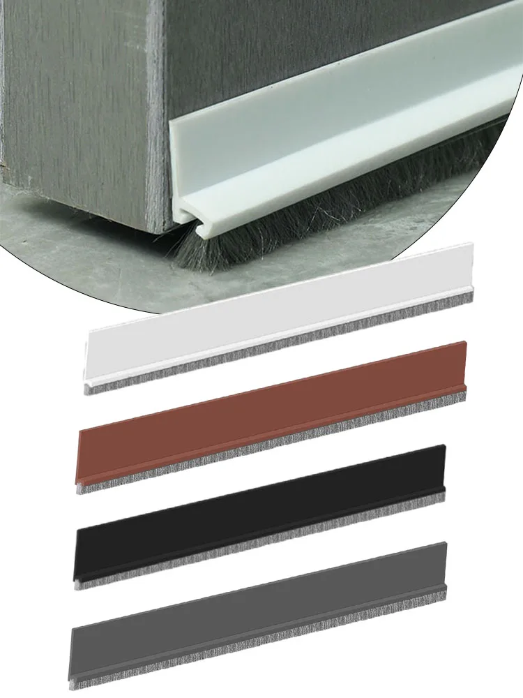 Brush Seal Strip 100CM Wide 25mm Door Stop Self-adhesive Insect-proof Dust-proof Sound Insulation Strip Door Bottom Seal