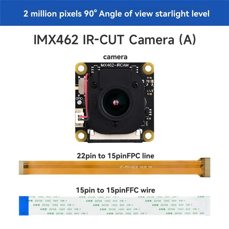 Hot-IMX462 웹캠 IMX462 USB 카메라 모듈 IR-CUT 스타라이트 카메라 Forraspberry Pi 고정 초점 USB 카메라 모듈