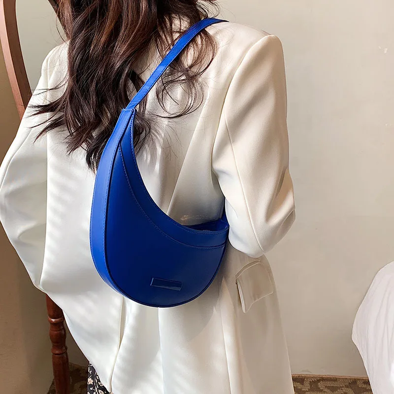 Shoulder Bags luxury JIOMAY Women Shoulder Bag 2022 PU Leather Purse and Handbag Female Shopper Summer Fashion Simple Irregular Underarm Crescent Bag large shoulder bag