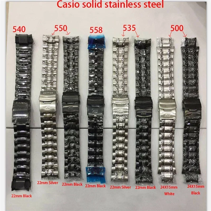 

Watch Accessories Strap FOR Casio EF312 539 524 534 501 543 544 527 563 500 EF550 Watch Bracelet Steel Watch Band