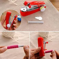 Sewing Machine Portable Small Handheld Multifunction Household Simple Needlework Manual Cutting Machine Repair Clothing Fabrics 2