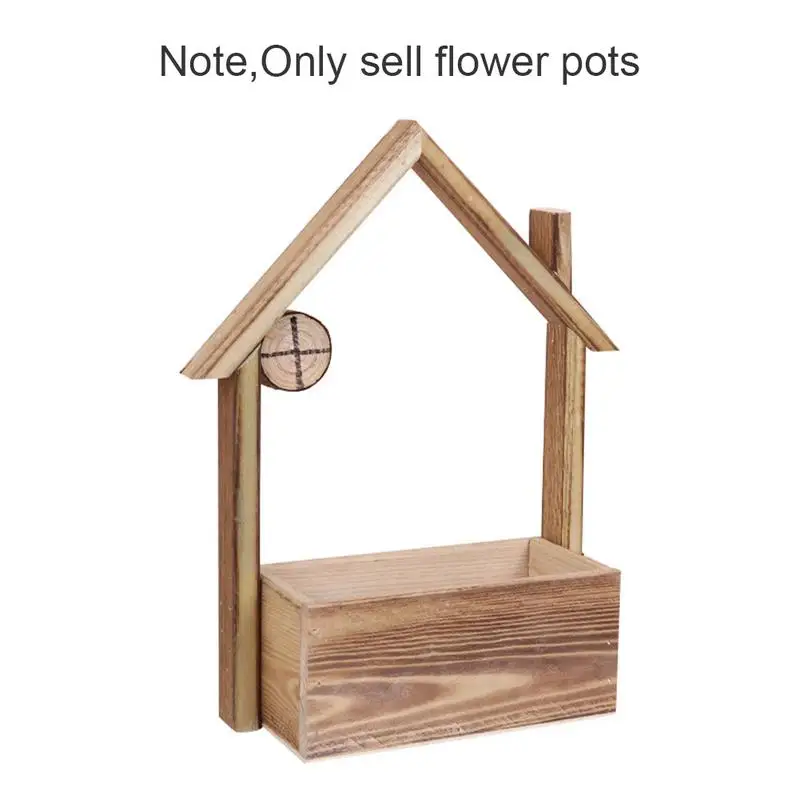 

Wall-mounted Wooden Cottage Fleshy Flower Pot Set Wall Hanging Flowerpot Wall Baskets Home Desktop Decoration supplies