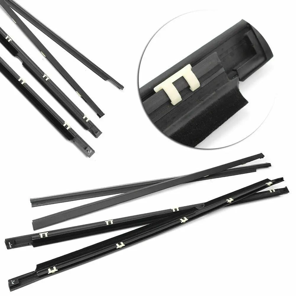 Car Outer Door Windows Rubber Weatherstrip 4PCS For Mitsubishi Montero Pajero 2th V31 V32 V33 V34 V36 V43 V44 V45 V46 1990-2003 window weatherstrip molding