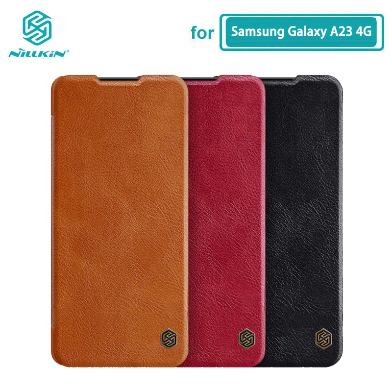 

for Galaxy A23 Case Nillkin Qin Series PU Leather Flip Case for Samsung Galaxy A23 4G Cover