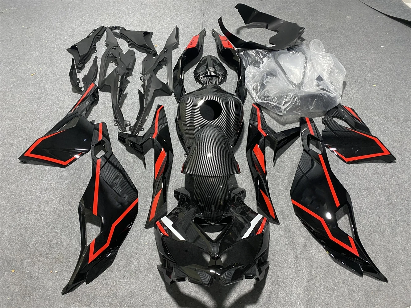 

Motorcycle Fairings Kit Fit For ZX-25R ZX-4R 2019 2020 2021 2022 2023 Bodywork Set High Quality ABS Injection Carbon fiber paint