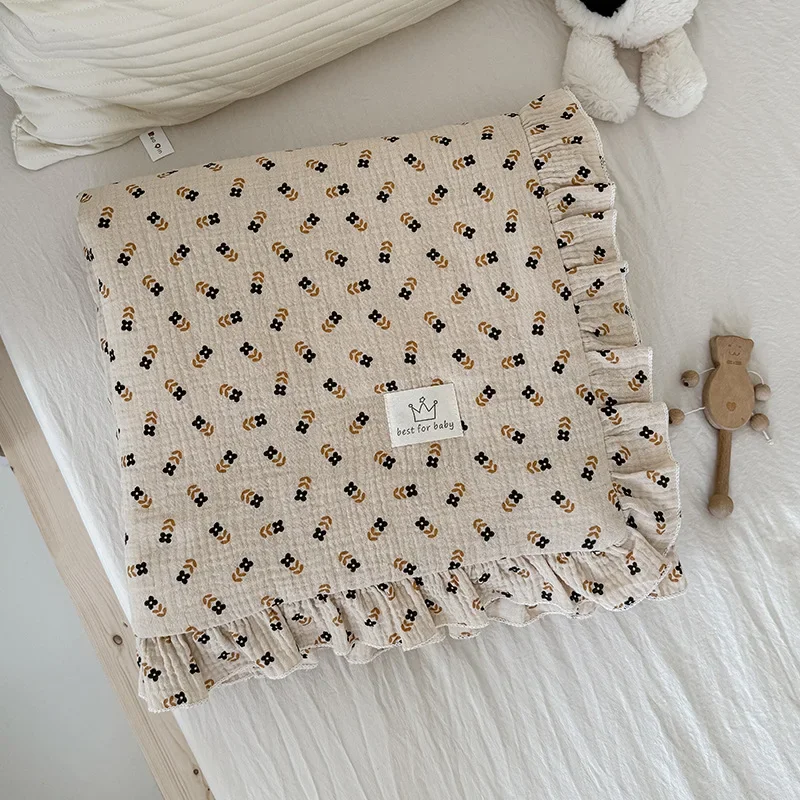 120X150cm Baby Blanket Swaddle Wrap Soft Comfortable Baby Quilt for Crib Cotton Children's Blanket Kids Bedding Accessories