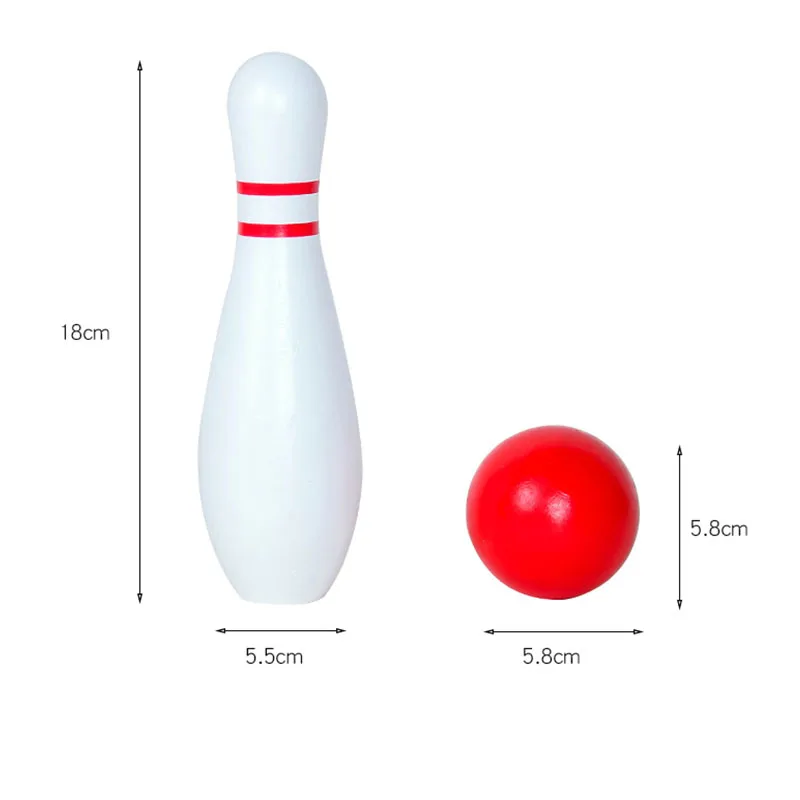 Wooden Bowling for Children Indoor Sports Set Kindergarten Baby Parent-child Outdoor Ball