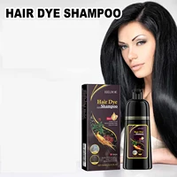 500ml Natural Herbal Hair Dye Shampoo 3 in 1 Change Hair Color Gray Hair to Dark Brown Black Deep Nourishing Fashion Hair Care