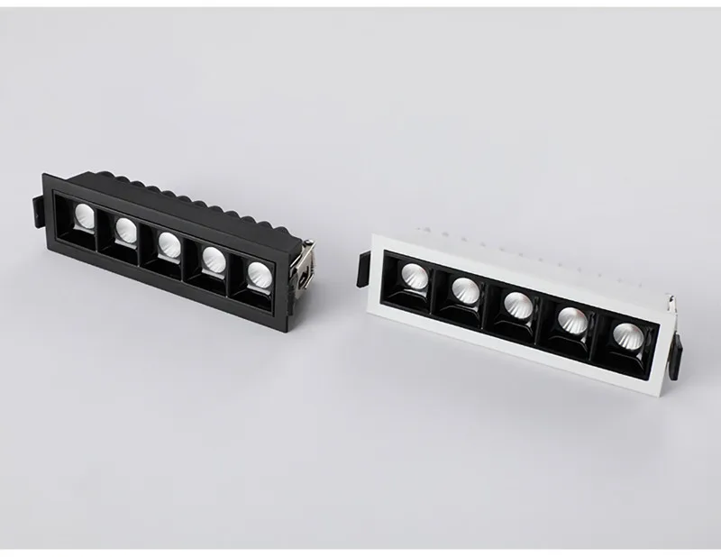 Description Picture 4 of itemDie casting LED Spot light 10W20W30W Dimmable Grille Line lamp Recessed Strip Ceiling lamp COB downlights living room indoor