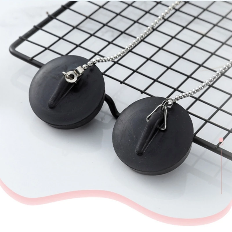 Universal Rubber Bath Plug Drain Stopper For Kitchen & Bathroom Sinks 40mm
