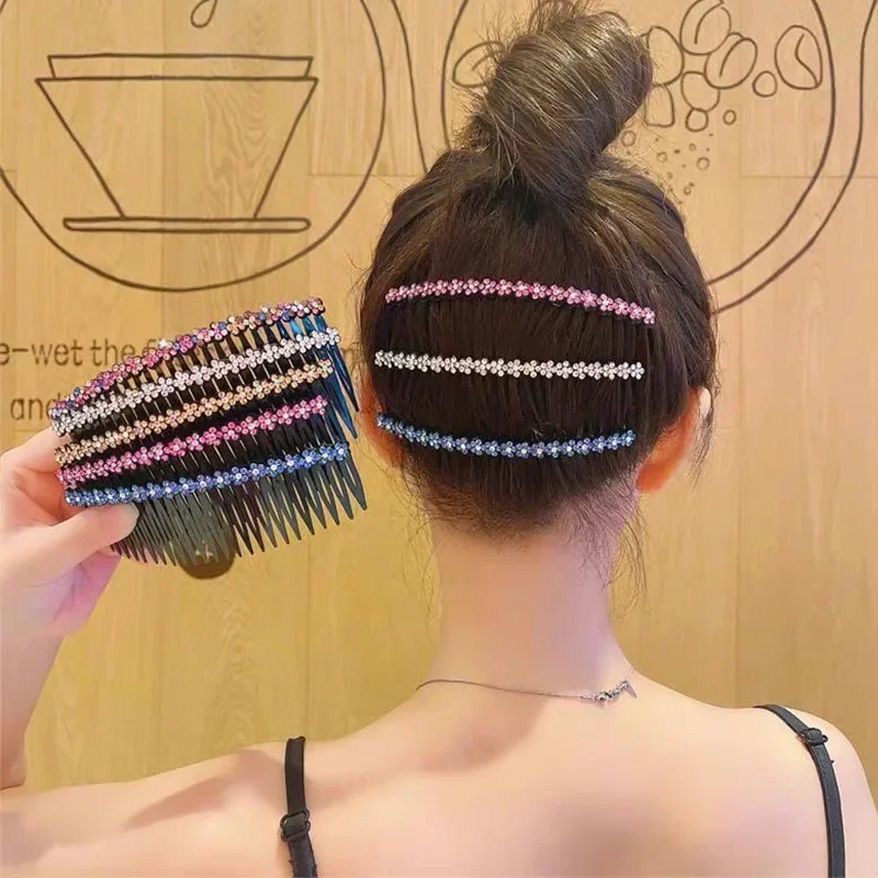 Capelli francesi pettine laterale Clip denti dritti ragazze forcine frangia pettine laterale velo da sposa pettine accessori per capelli copricapo - immagine 2