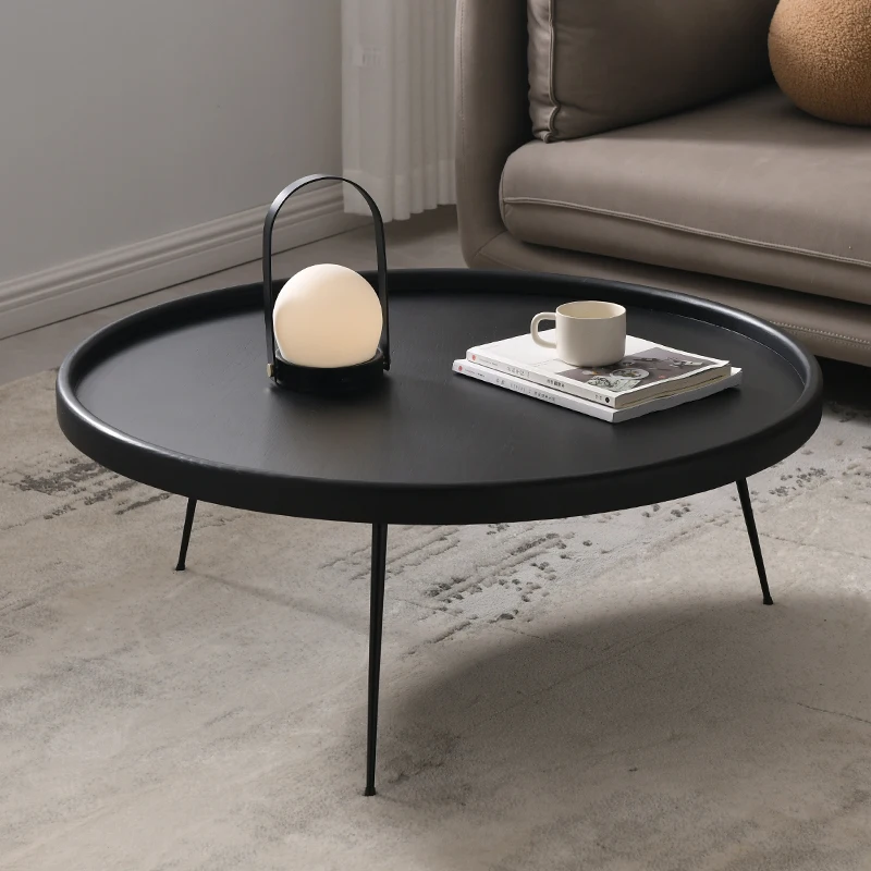 

Черные круглые журнальные столики в современном эстетическом стиле, кофейные столики в скандинавском стиле премиум-класса, роскошная гостиная, домашняя мебель Tavolino Da Salotto