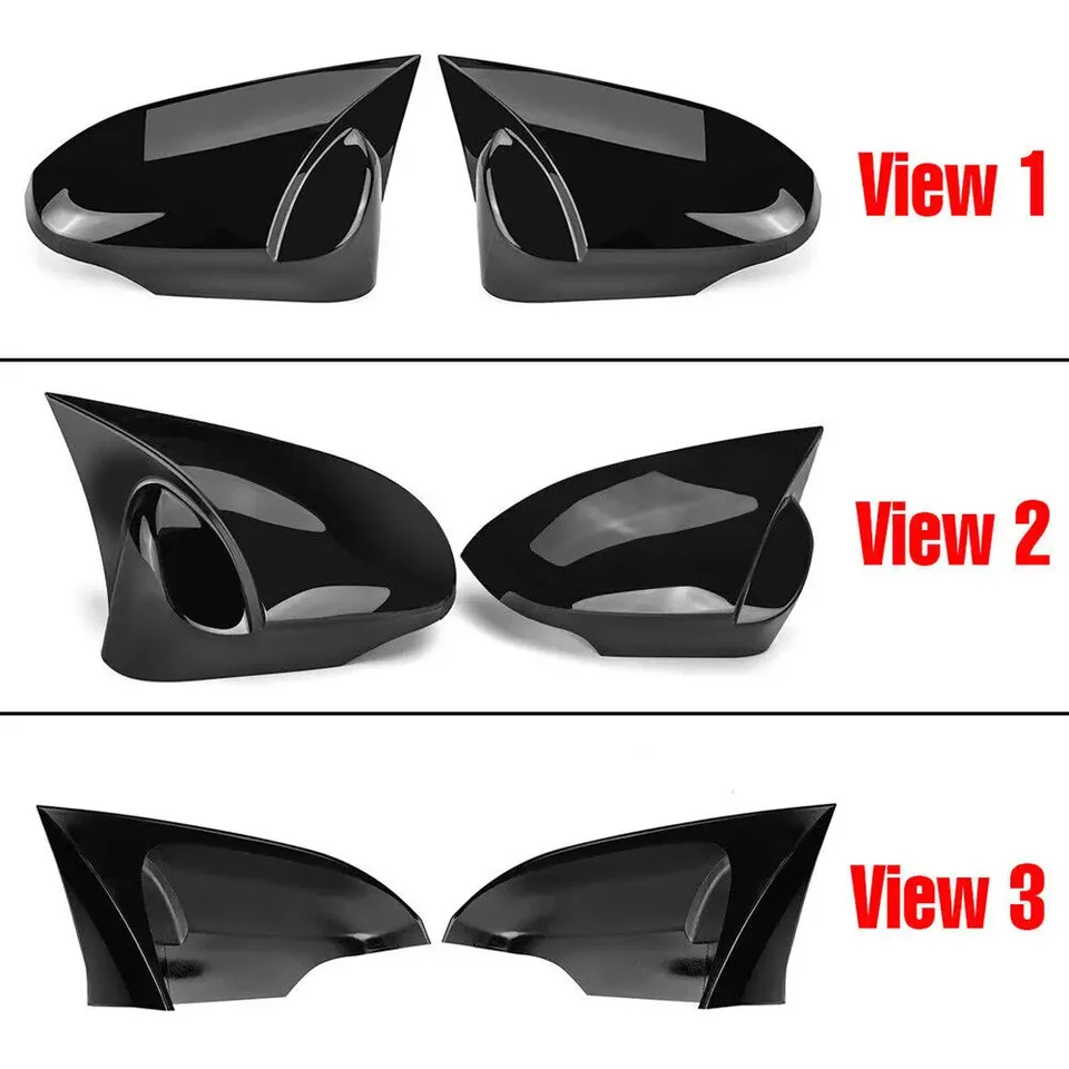Chrome ABS Plastic Side Mirror Cover Caps For 2012-2017 Toyota Camry - 2-Piece Set, Glossy Finish