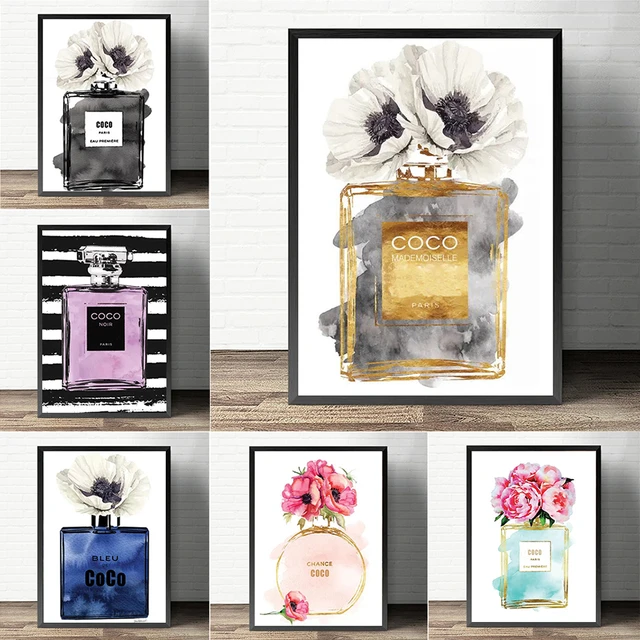 Set of 3 Luxury Perfume Poster Perfume Print Fashion Art 