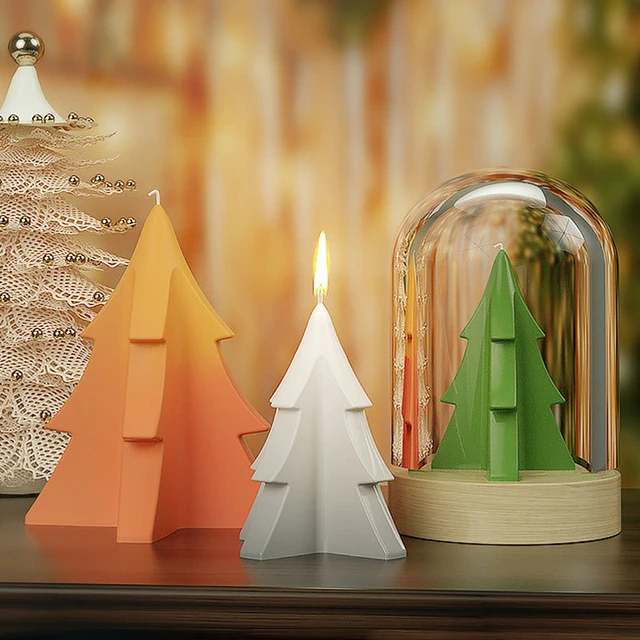 DIY Christmas Tree Silicone Candle Mold Crystal Epoxy Resin