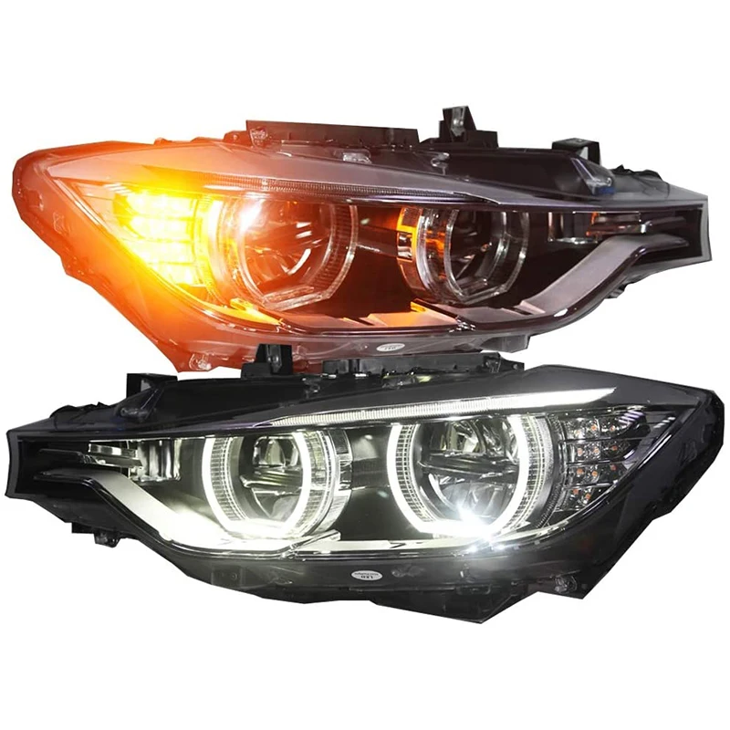

For BMW F30 F35 318 320 325 328 330 335 LED Angel Eyes Headlights Assembly 2013 To 2015 Year SY