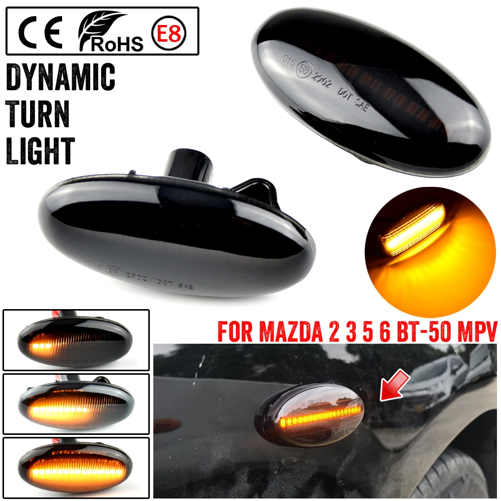 LED Side Marker Turn Signal Light For MAZDA 2 3 5 6 BT 50 MPV Dynamic