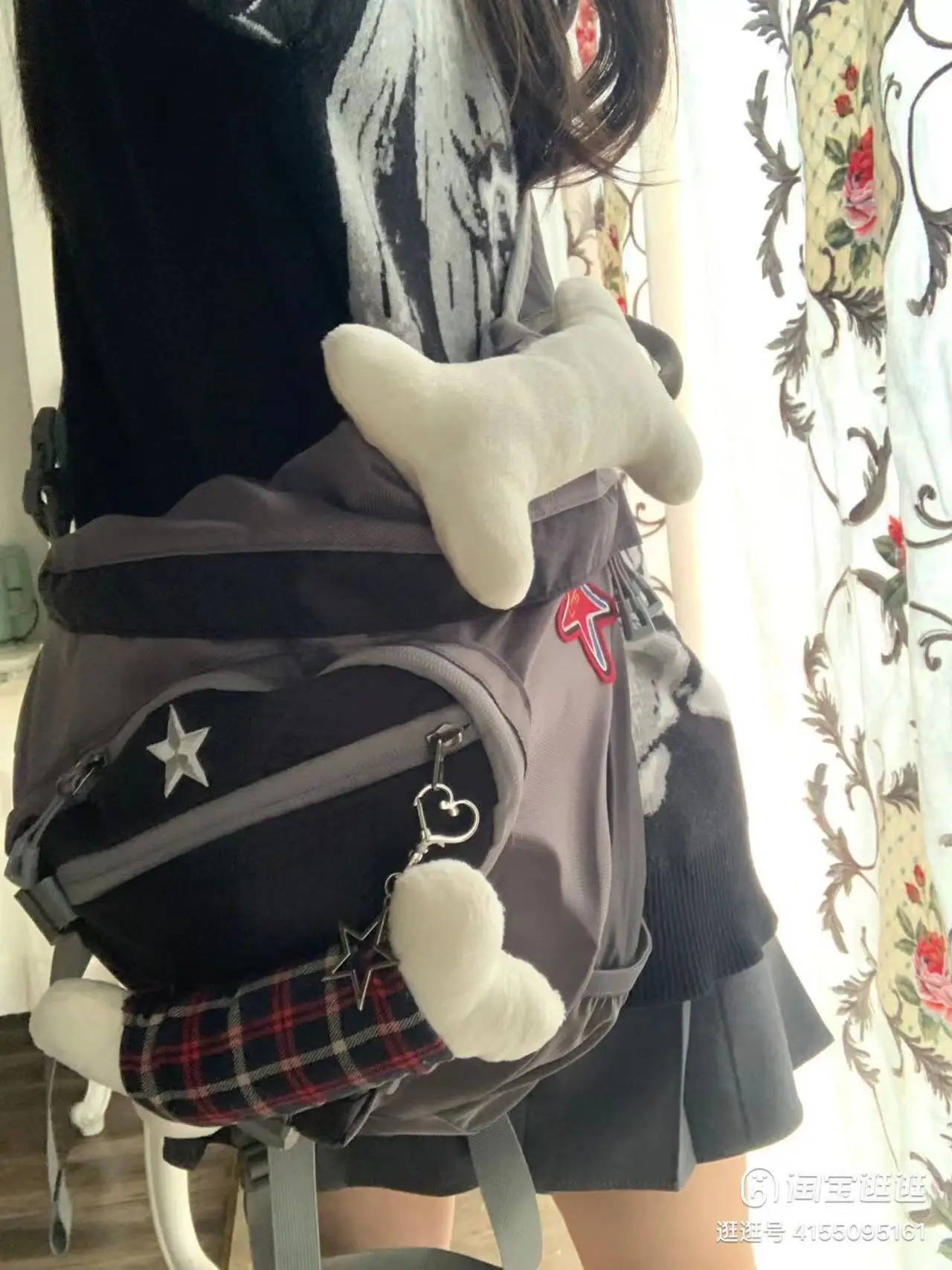 JIAERDI Y2k Grunge Crossbody Bags Women Gothic Star Patchwork Chic Casual Handbags Ladies Harajuku Aesthetic Messenger Bag 2023