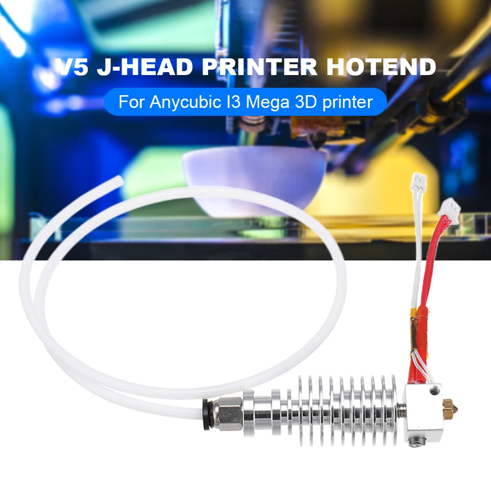 0.4mm 노즐 V5 J-헤드 프린터 핫엔드 장거리 3D 압출기 프린터(애니큐빅 I3 메가용 핫엔드 방열판 포함)
