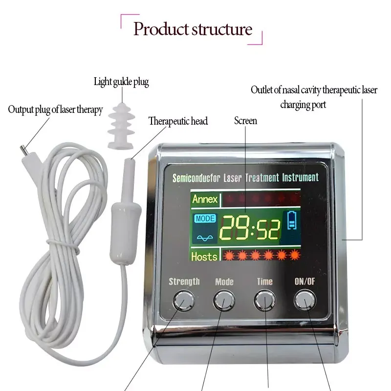 Diabetes Watch LLLT Laser Therapy Physiotherapy Equipment 650nm 7 Holes for Rhinitis High Blood Pressure Treatment Laser Watch 4