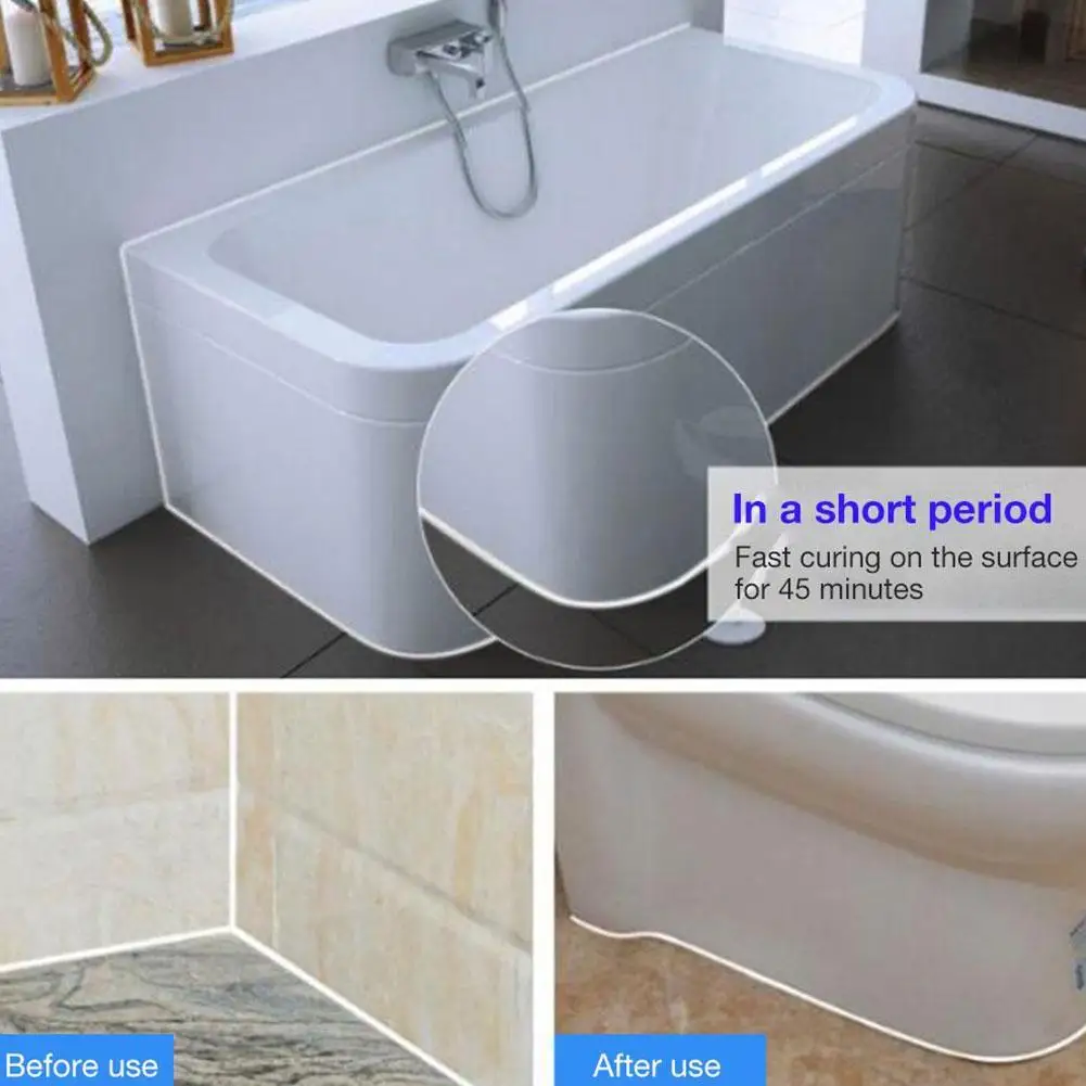 120ml Multipurpose Silicone Sealant Waterproof Caulk Seal Mouldproof Fast Drying Adhesive Glass Glue For Bathroom Kitchen