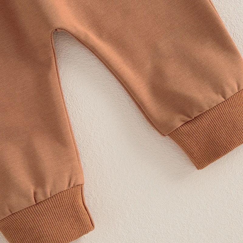 Description Picture 5 of item0-36months Baby Boys Pants Set Contrast Color Long Sleeve Crew Neck Letters Print Sweatshirt with Sweatpants Outfits