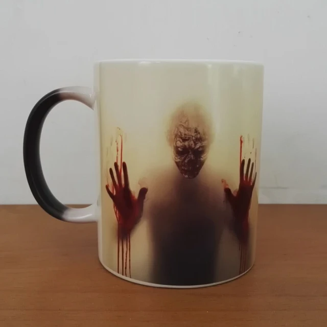 最新デザインウォーキングデッドコーヒーマグ熱変色ミルクティー