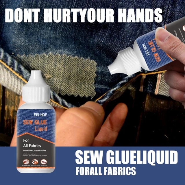 50ml Sew Glue Fabric Leather Fast Drying Glue Ultra-stick Sew Glue Kit  Secure Stitch Liquid Sewing Supplies Universal Glue - AliExpress