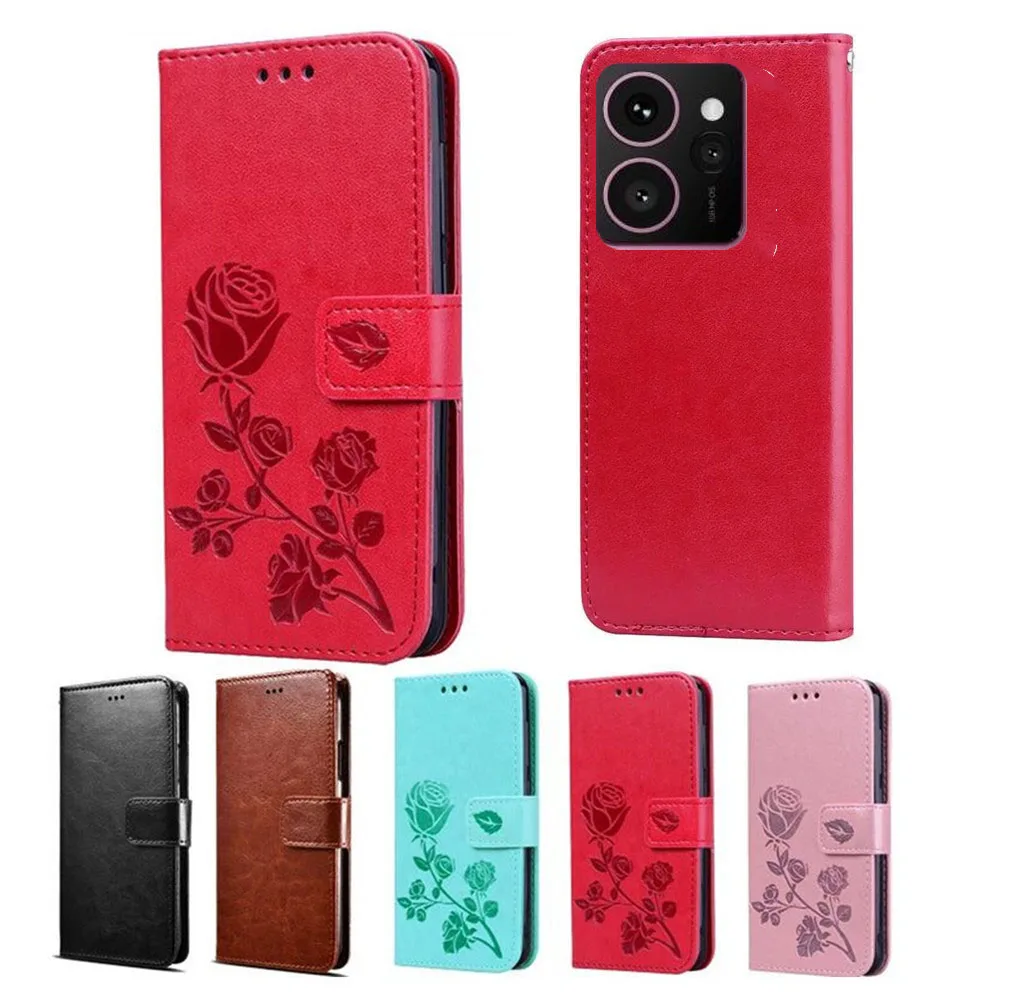 Custodia HMD Skyline Con Fiori Mandala In Pelle PU - Portafoglio Con Supporto, Chiusura Magnetica E Slot Porta Tessera