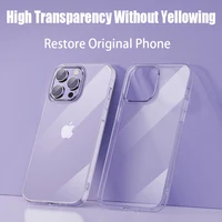 Transparent Phone Case For iPhone 16 11 12 13 14 15 Pro Max Soft TPU Silicone For iPhone XS Max XR 8 7Plus Back Cover Clear Case 5