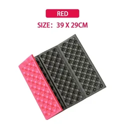 Honeycomb Foldable Outdoor Cushion Mat - Massage Comfort and Moisture - Resistant Pad (Red)