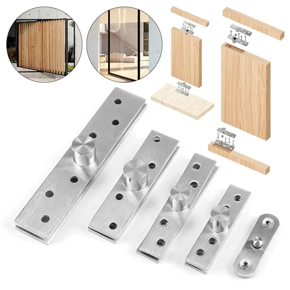 Stainless Steel Rotating Door Hinge 360 Degree Rotation Axis Up and Down Locating Shaft Hidden Pivot Supplies Cabinet Hardware stainless steel hinges,door hinges