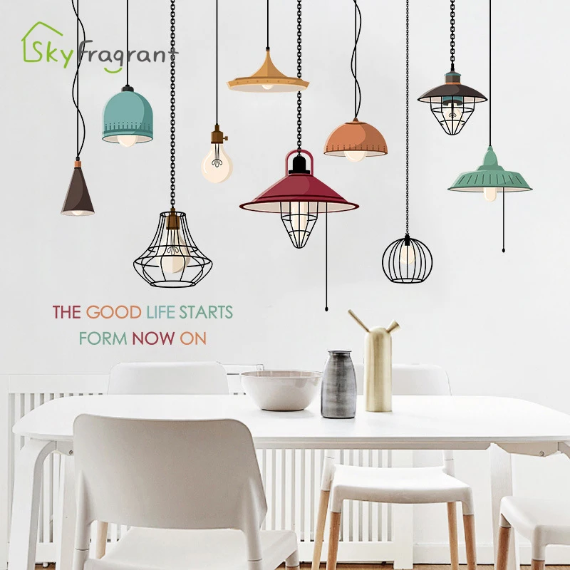 Creative Color Chandelier Wall Sticker Home Decor Dining Room