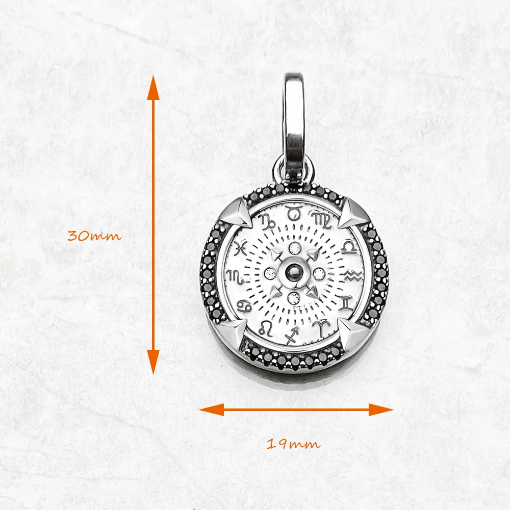 Talisman Pendant Elements of Nature Black Fine Jewelry Europe 925 Sterling Silver Accessories Lucky Gift For Woman Men pendant necklace silver necklace