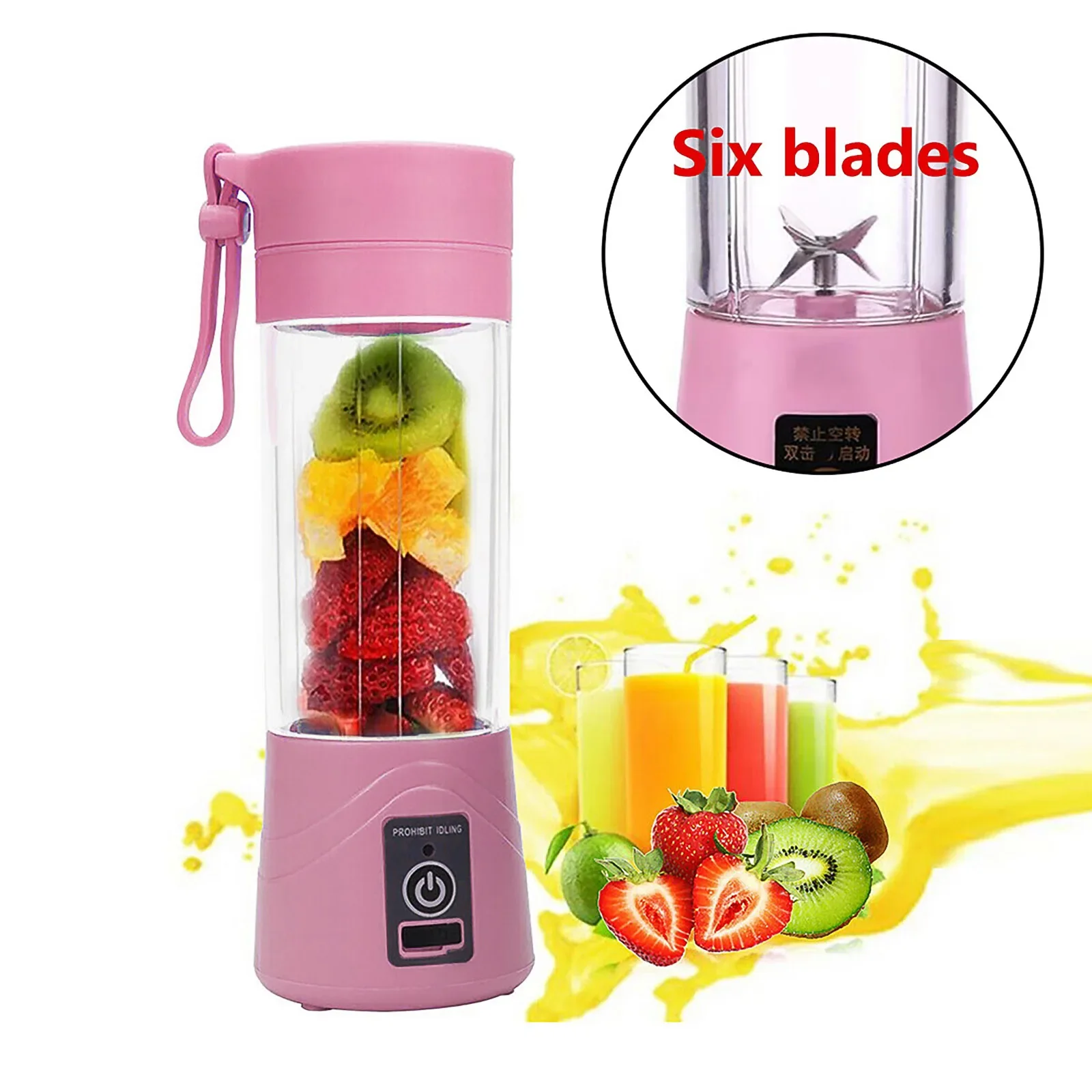 Portable Electric Juicer USB Rechargeable Handheld Smoothie Blender Fruit MixersMilkshake Maker Machine Food Grade Materials
