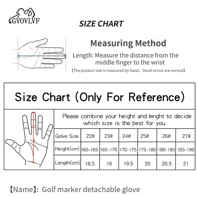 GVOVLVF Golf Gloves Genuine Sheepskin Leather Men Non-slip Soft Fabric Breathable Comfortable Fitting For Golfers 6