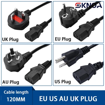 1.2m Universal AC Power Cord (EU, US, AU, UK) for Laptop/PC