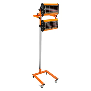 2000W Infrared Radiator Paint Dryer Drying Lamp, Dual Heaters with 360° Rotation for Auto Body Repair Wood Curing Putty Drying