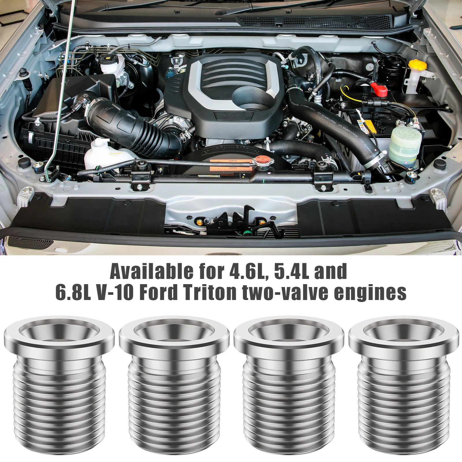 4pcsSparkPlugInsert14mmSparkPlugPortInsertToolSetReplacement