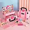 Kids Makeup Cosmetics Playing Box Princess Makeup Girl Toy Play Set Lipstick Eye Shadow Safety Nontoxic Kids Toys For Girls 2
