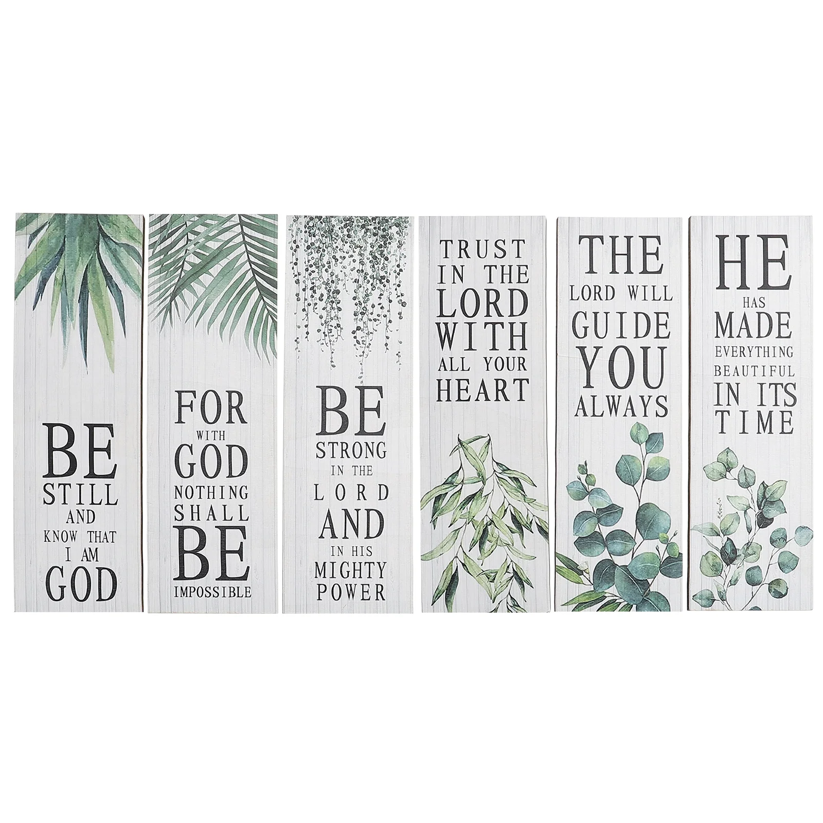 

1 Set of Bible Verses Wall Decor Quote Wall Sign Hanging Bible Verses Wall Decor Random Style