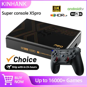 Kinhank Super Console X5 PRO | Retro Game Console with 4TB HDD | 16,000+ Games | PS2/Wii/SS/DC/N64 | Android 12 TV Box 1