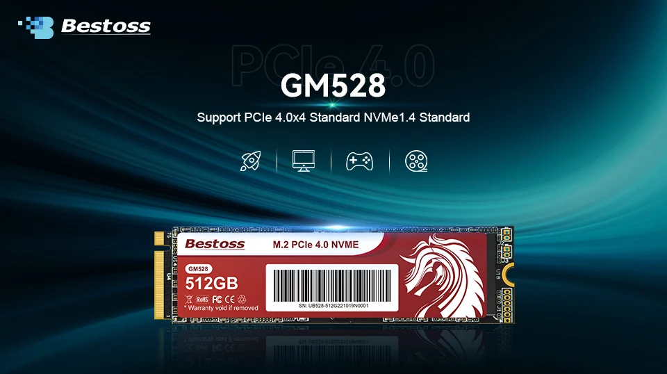 Bestoss Ssd Nvme 1TB Pcie Gen4 Ssd Nvme M2 2tb PS5 Internal Solid State Drives For Laptop Notebook GM52846