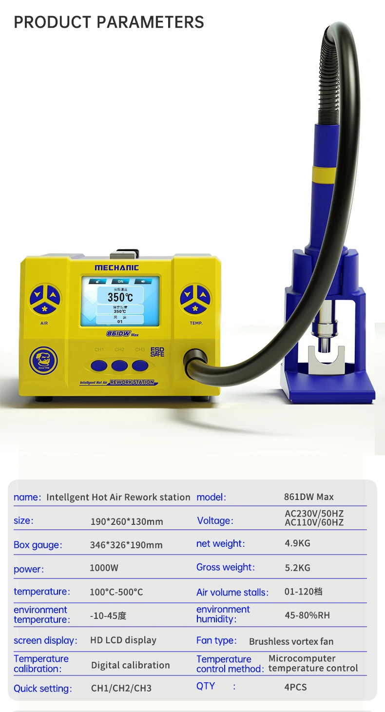 MECHANIC 861DW Max Hot Air Rework Station