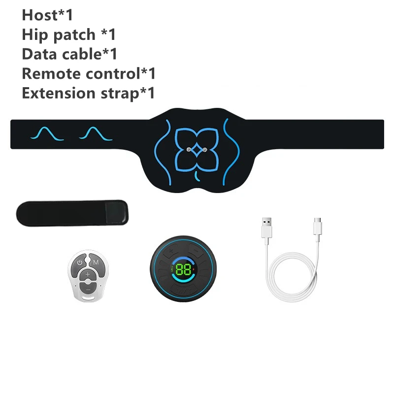 Stimolatore muscolare dei glutei dell'allenatore dell'anca elettrico EMS con telecomando 10 modalità 39 livelli di allenamento Massaggiatore fitness dimagrante