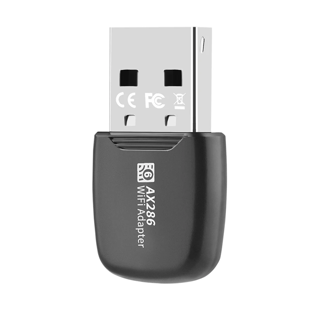 미니 USB WIFI 6 동글 미니 USB WiFi 카드 어댑터 드라이버 불필요 Wi-Fi 랜 어댑터 2.4GHz 286.8Mbps PC 노트북 윈도우 7 10 11용