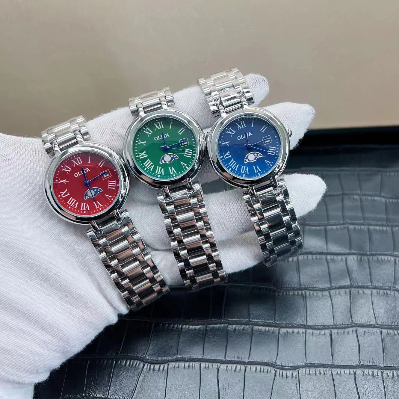 Fall New Star Moon Phase Ladies Watch Steel Band Waterproof Exquisite Women's Quartz Wristwatchzegarek Damski Reloj de señoras