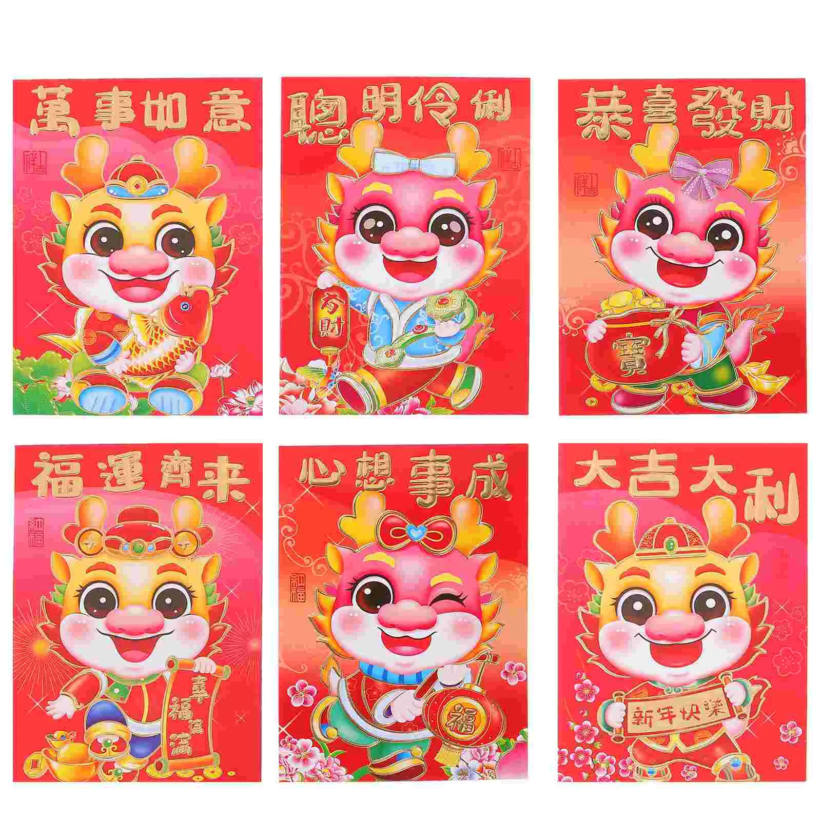 

Red Envelopes The Year Of Dragon Hongbao Creative Spring Festival New Year Lucky Money Bless Pocket Decorations