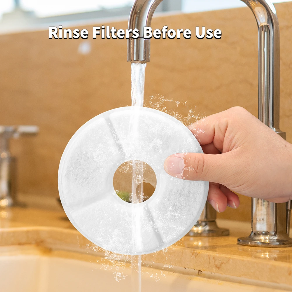 Pet Fountain Replacement Filters & Pre-Filter Sponges - 4/8/12-Pack