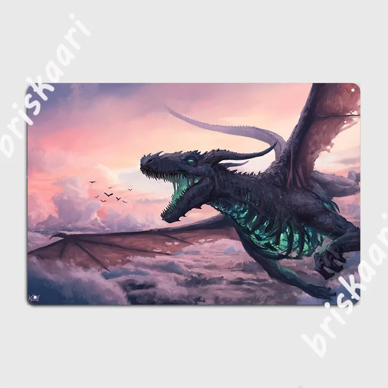

Sky Dragon Metal Sign Poster Retro Wall Mural Party Tin Sign Posters